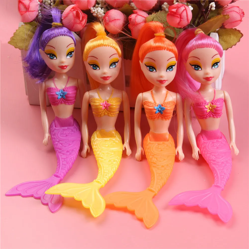 Dolls 16cm Waterproof Mermaid Doll Girls Toy Classic Kids Toys Bath Swimming Pool Birthday Gifts 230629