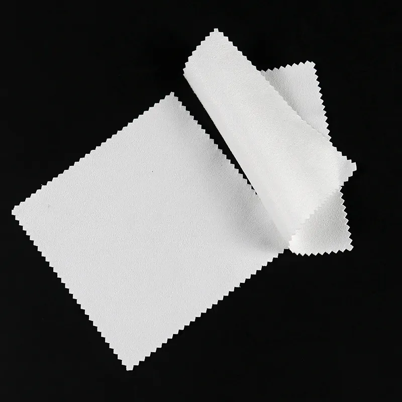 Cleaning Cloths 3050100pcs Wholesale Sublimation Blanks White Glasses Cloth Microfiber Double Sided Fleece Clean Lens 230629