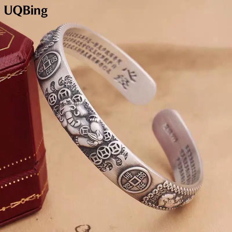 Bangle Personality Trendy Silver Color Vintage Elephant 925 Stamp Armband för kvinnliga kvinnliga gåvor 230627