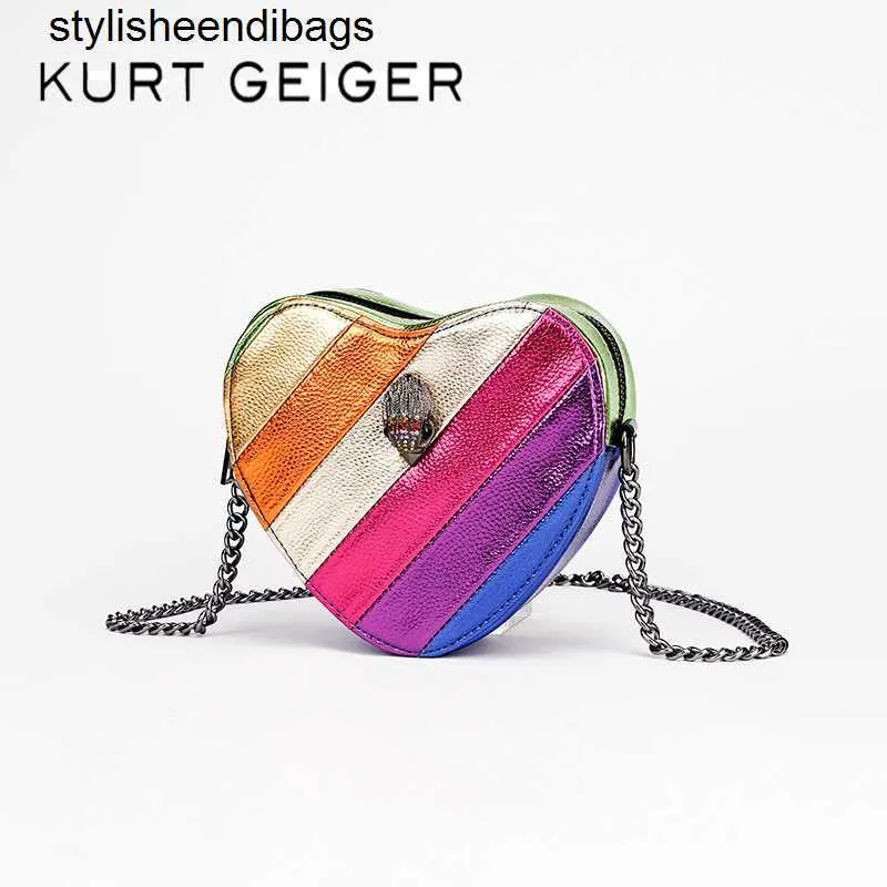 Totes KURT GEIGER New Shoulder Contrast Rainbow Splice Crossbody British Brand Designer Handbag Moda Trend Fashion Women's Bag Stylisheendibags