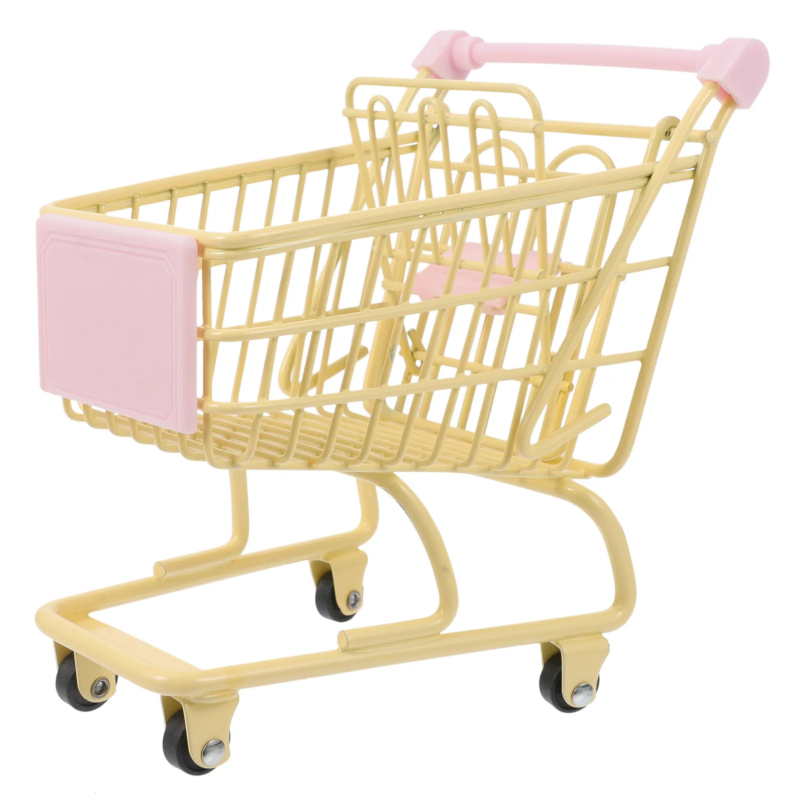 Kök spelar matvagn shopping minifor vagn stormarknad hjul med små dockhus metall fällbara barn handkart livsmedelsmat dockor s 230628