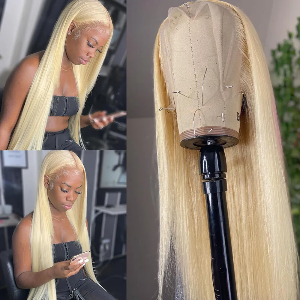 613 HD Kant Frontale Pruik 13x6 Honing Blonde 26 Inch Lace Front Pruik Rechte Menselijk Haar Pruiken Kant frontale Pruik