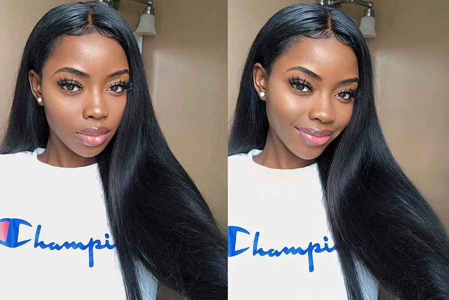 13x4 Bone Straight Lace Front Wig Closure Wig Frontal Wig Human Hair Wigs For Women HD Transparent Brazilian Hair