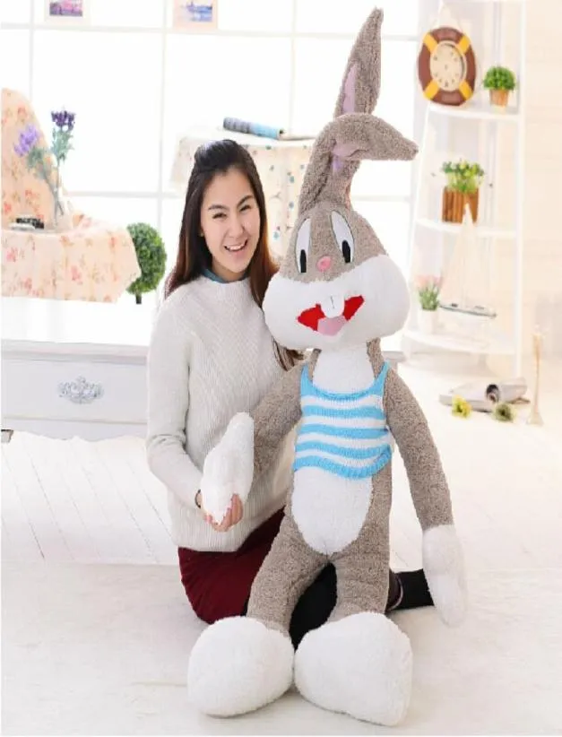 Kreatywna kreskówka Sprzedawana przedmiot Plush Toys Bugs Bunny Pchanie zwierząt Kawaii Doll dla dzieci miękka poduszka śmieszna zabawka prezent świąteczny T1340274