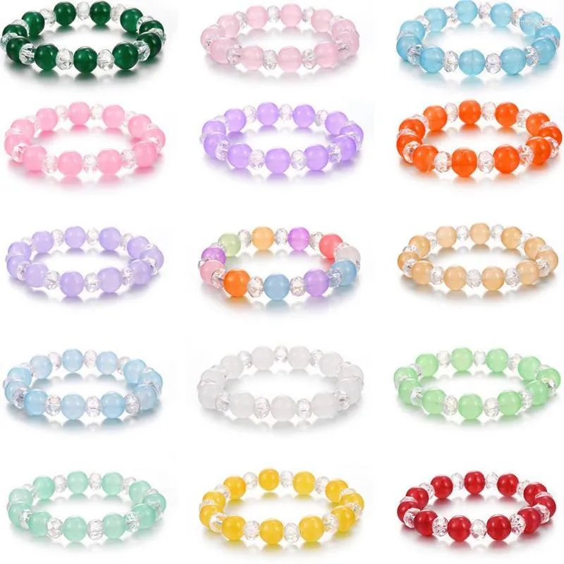 Pulseiras de miçangas redondas naturais de cristal moda feminina pulseiras de cura elegantes pulseiras presentes