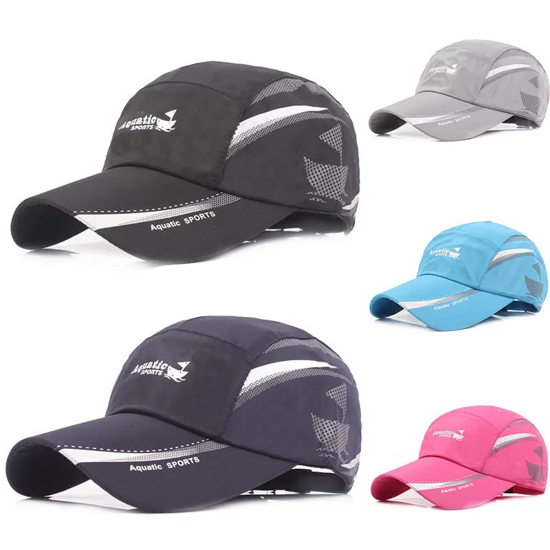 Czapki kulkowe Szybkie suche czapkę baseballową Unisex Summer Suncreen Hats Regulowane oddychające kobiety mężczyźni czapka na zewnątrz sportowy wędkarstwo 230628