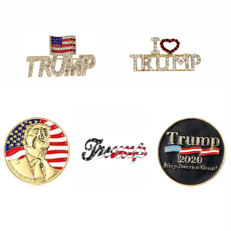 2024 Trump Brooch Party Decoration American Patriotic Republican Campaign Pin Commémorative Badge 0425