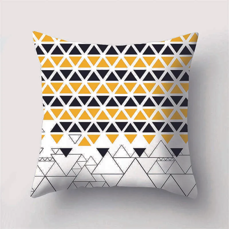 Kudde/dekorativ gul geometrisk nordisk kudde täckning kast kudd kudde fodral bäddsoffa hem dekorativ