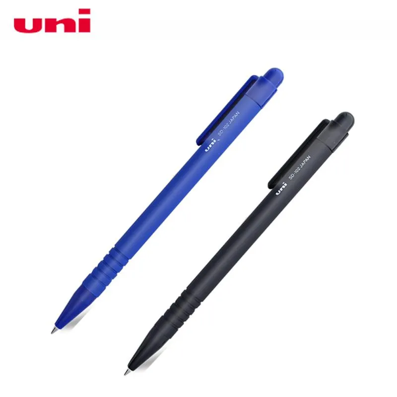 Pens 6pcs UNI Ballpoint Pen 0.7mm SD102 Student with a ballpoint pen Pressing the oil pen Writing comfort Rubber pen stick slip