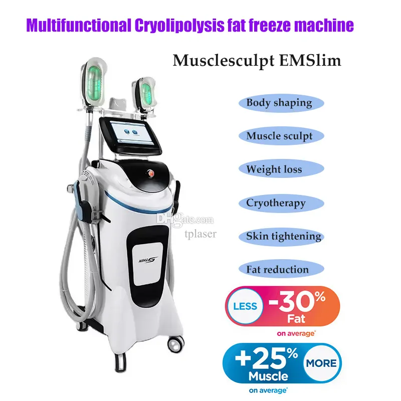 Machine de congélation des graisses par cryolipolyse 5 en 1 tesla emslim muscle stimule 360 cryo perte de poids hiemt machines amincissantes