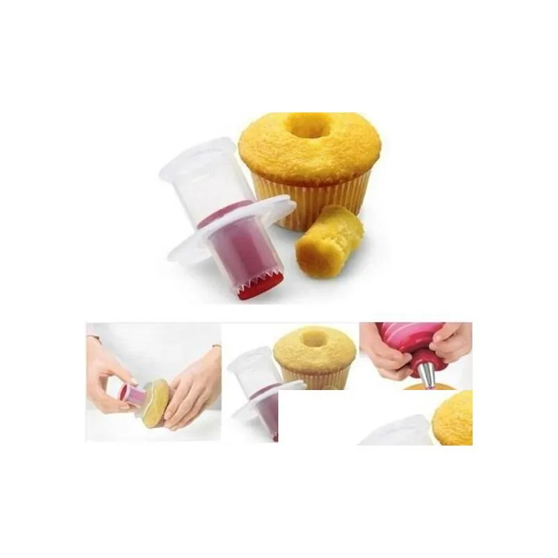 Cupcake Cuisipro Corer Muffin Pâtisserie Décoration Outil Modèle Faire Sandwich Trou Filler Ph Drop Livraison Maison Jardin Cuisine Salle À Manger Bar Dhbkj