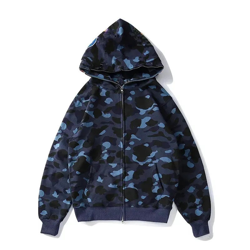 DHgate Bape Designer Hoodie Mens Full Zip Up Hoodies for Woman Black Camouflage Jacket Blue Hoody Hooded Sweatshirt Man Womens Sweater Long Sleeve Tech Fleece Cardigan 20ss Apparel