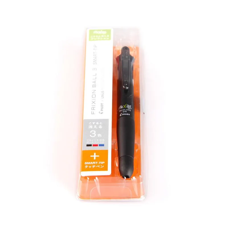 Pennor Pilot Frixion Ball 3 Gel Pen med smart spets 0,5 mm (svart/blå/röd) raderbar skrivning på surfplatta/telefon LKFBS2SEF