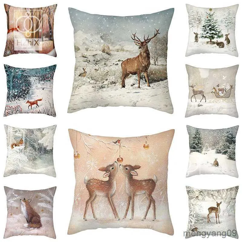 Almofada/estojo decorativo para decoração de casa, animal, padrão, coelho, estampado, capa de almofada, R230630