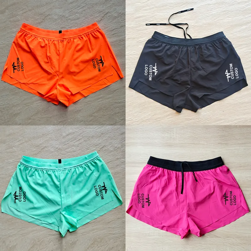 Mens Shorts Bolso Interno Homem Maratona Longa Distância Correndo Calças Esportivas Track Field Calças Personalizáveis 230629