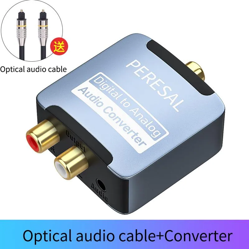 Connecteurs Protable 3,5 mm Jack Coaxial Fibre Optique Numérique à Analogique Audio Aux Rca L/r Convertisseur Spdif Amplificateur de Décodeur Audio Numérique