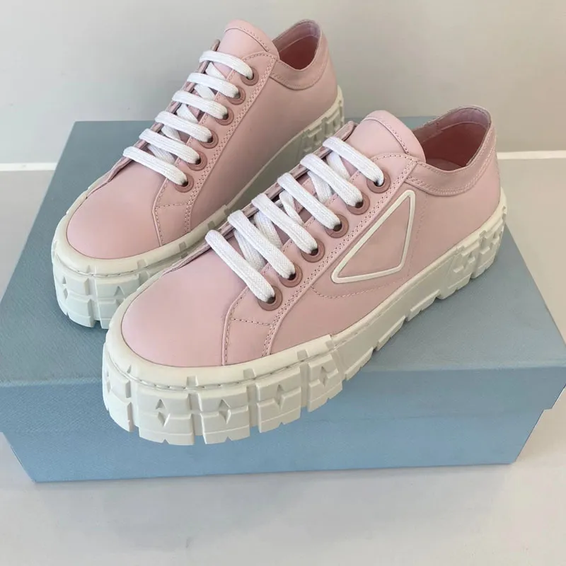 Designer Women`s Shoes Fashion Casual Canvas Shoes Women`s Sneakers Thick sole Solid Color shoelace Box Size 35-42