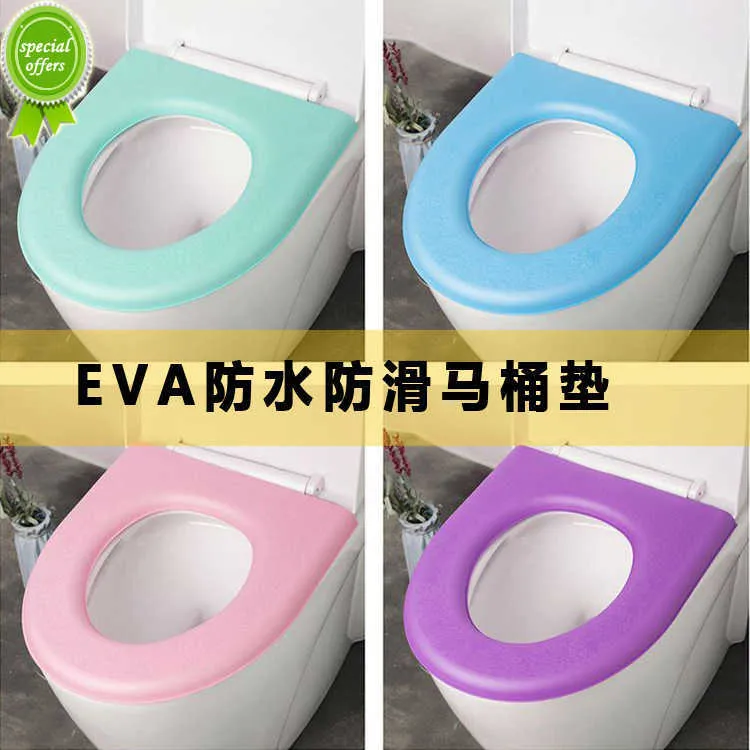 Nouveau quatre saisons universel étanche siège de toilette coulissant EVA mousse siège de toilette chaud joint couverture autocollant toilette couverture tapis de toilette ensemble