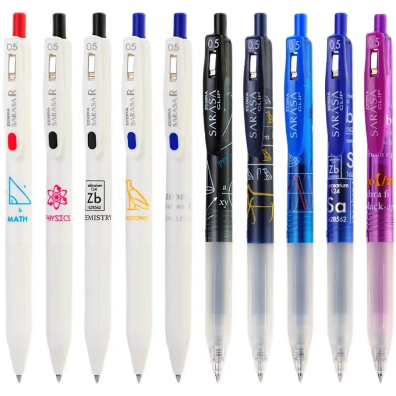 Pens Yeni Japonya Zebra JJ15 Sarasa Konu Sınırlı Jel Kalem 0.5mm JJ15/JJ29 Jel Mürekkep Rollerball Kalem Beyaz Vücut Kawaii Yazma Malzemeleri
