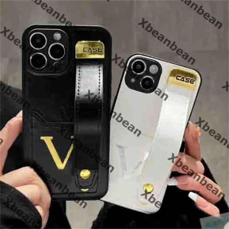 Alça de pulso à prova de arranhões Estojo de telefone com pulseira de marca de designer de luxo Shell para Iphone 14Plus 13Pro 14Promax Xsmax Xr