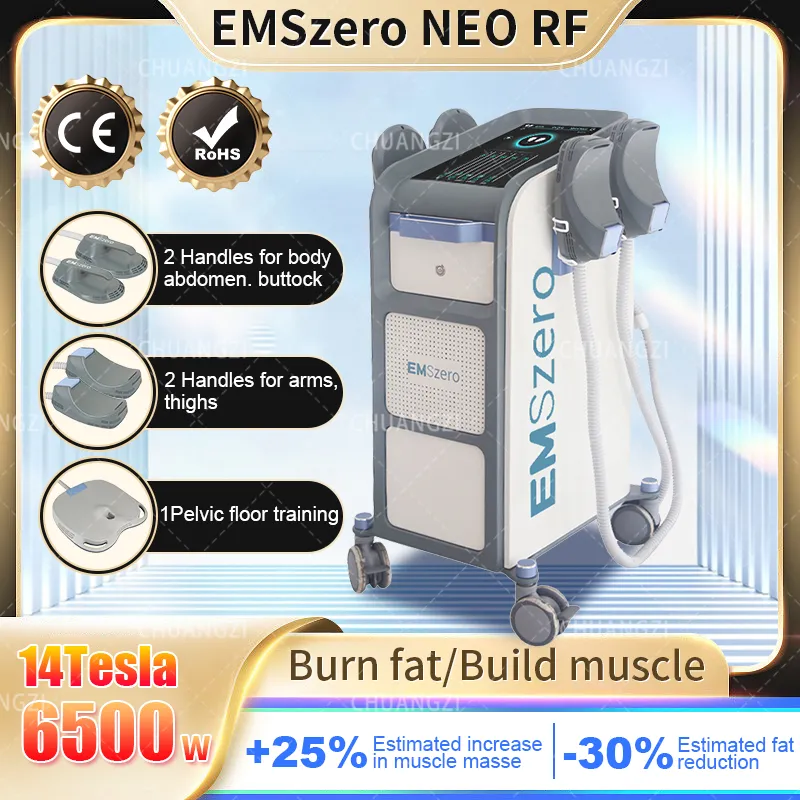 DLS-EMSLIM EMSzero Neo Machine 14 Tesla 6500W 4 Maniglie Stimolatore muscolare elettromagnetico per costruzione Hi-emt Perdere peso Pancia veloce