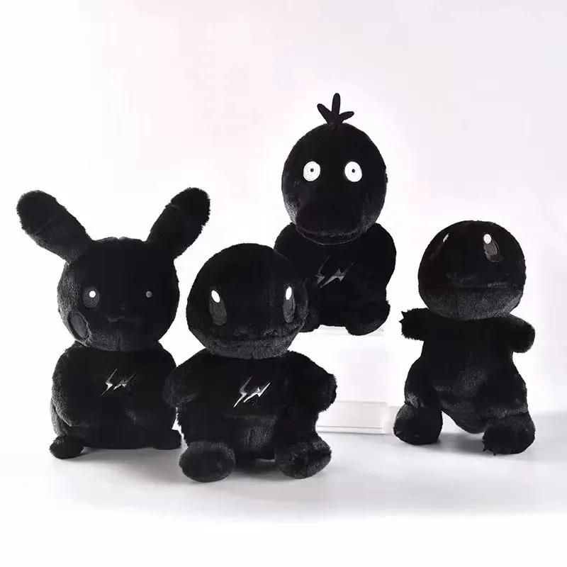 Atacado anime pocket series pele preta brinquedos de pelúcia para animais de estimação jogos infantis Playmate empresa atividade presente decoração do quarto