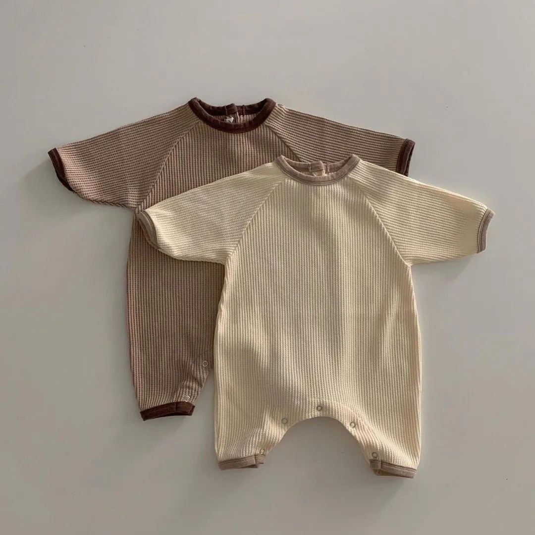 Pagliaccetti Neonate Ragazzi Pagliaccetto Arcobaleno Maniche lunghe Cotone Pullover per bambini Tuta nata Abiti carini Accessori per abiti per bambini 230628