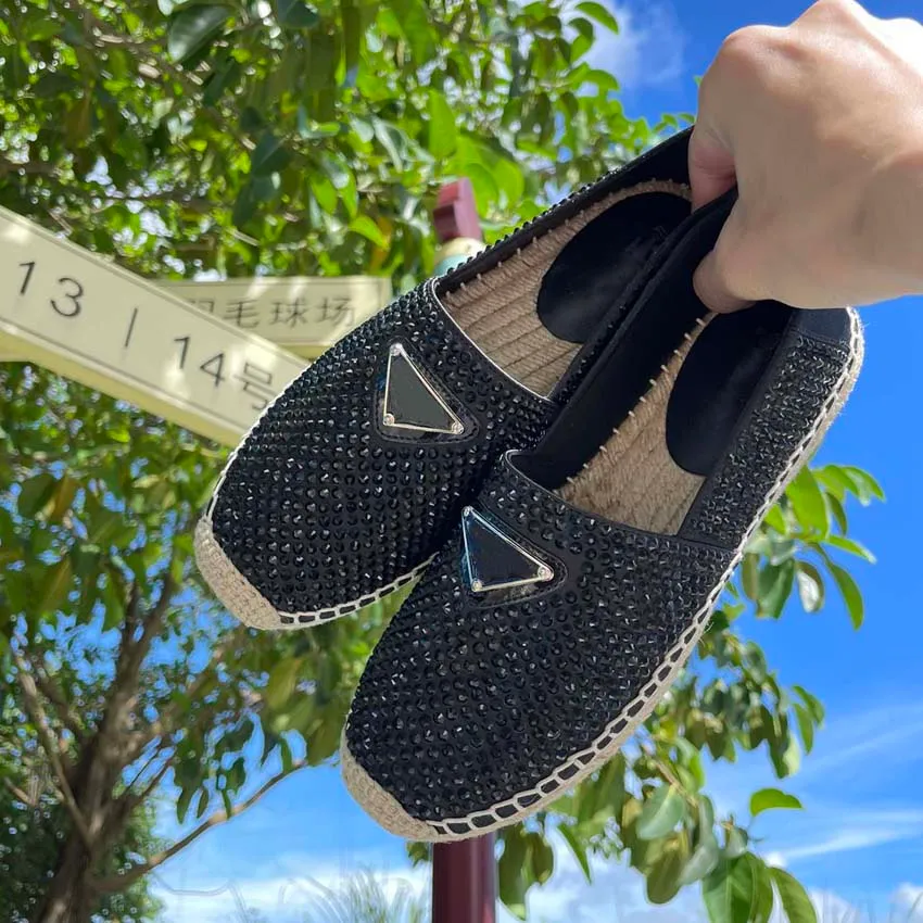 Luxe Casual Vrouwen Schoenen Lederen Espadrilles Zomer Ontwerpers dames platte Strand Half Slippers mode vrouw Loafers Visser canvas Schoen