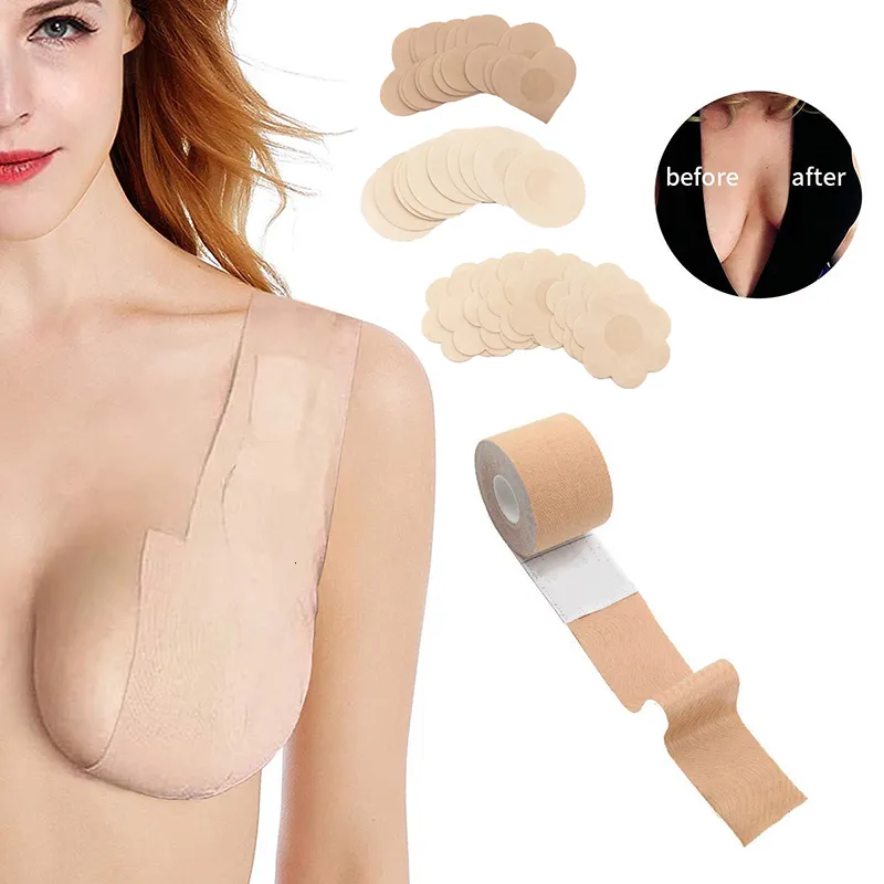 Göğüs Pedi Göğüs Bandı Sütyen Kadınlar Için Yapıştırıcı Görünmez Sütyen Meme Pasties Kapakları Kaldırma Push Up Bralette Straplez Yapışkan 230628