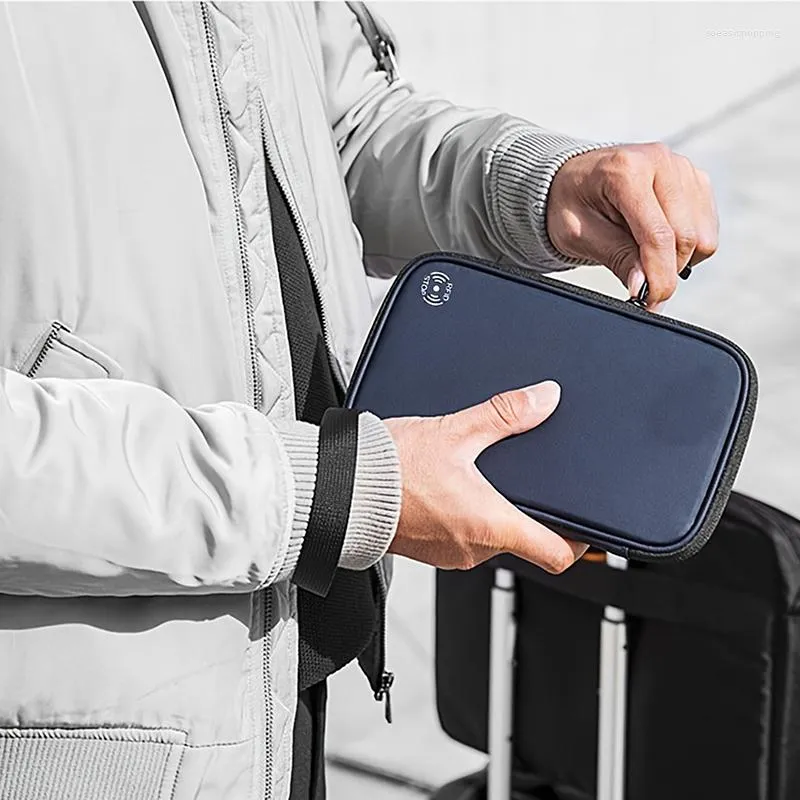 Porta Passaporto Da Viaggio RFID Per 5 Persone – Impermeabile Con Tasca Per Telefono E Cinturino