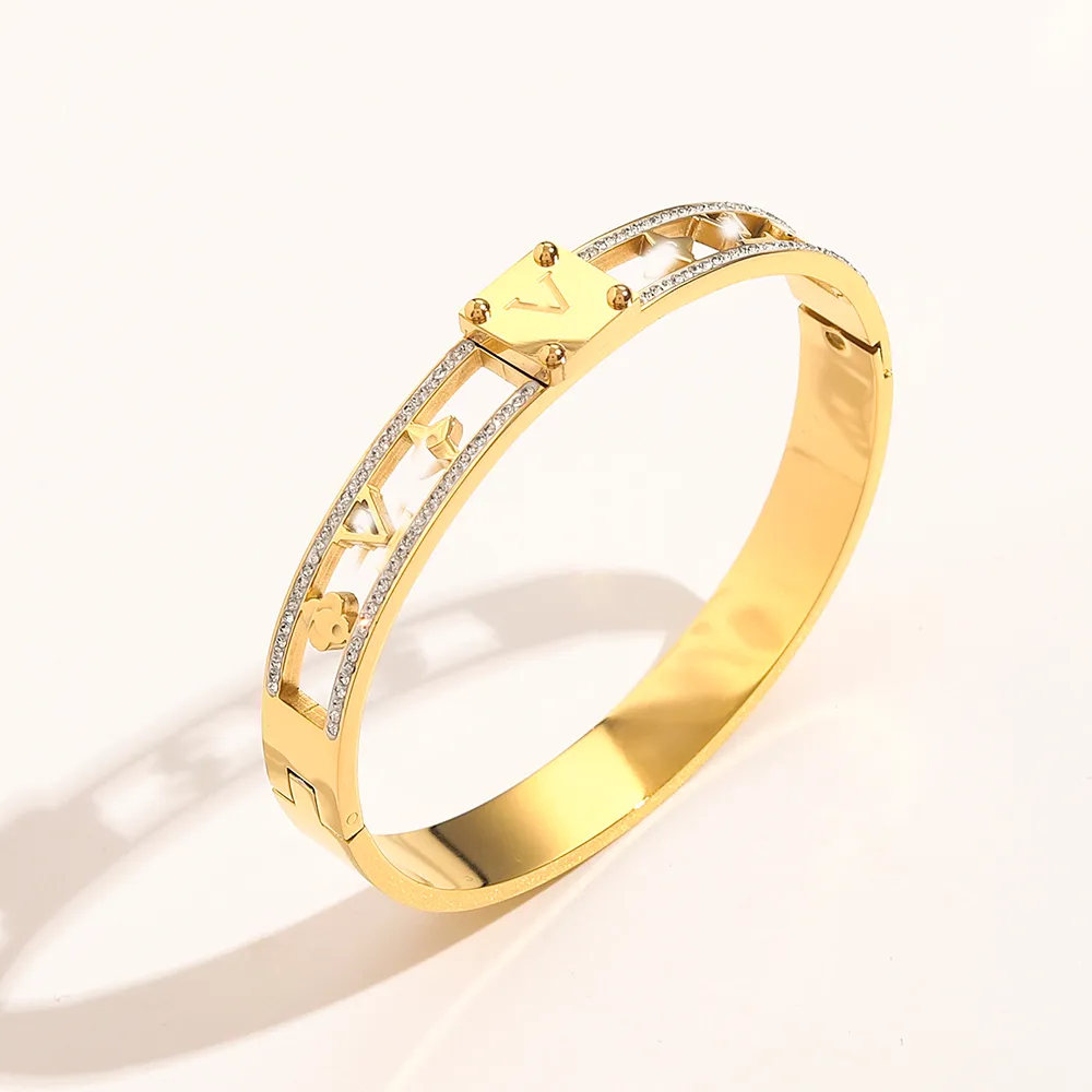 Brand Designers Letters Bracelets Bangle Bangles Gold Plated Stainless