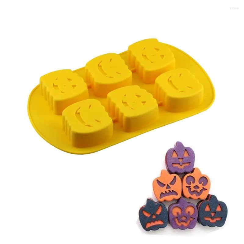 Baking Moulds DIY 3D Pumpkin Shape Halloween Mold Silicone Cake Dessert Mousse Decorating Tools Bakeware Pan