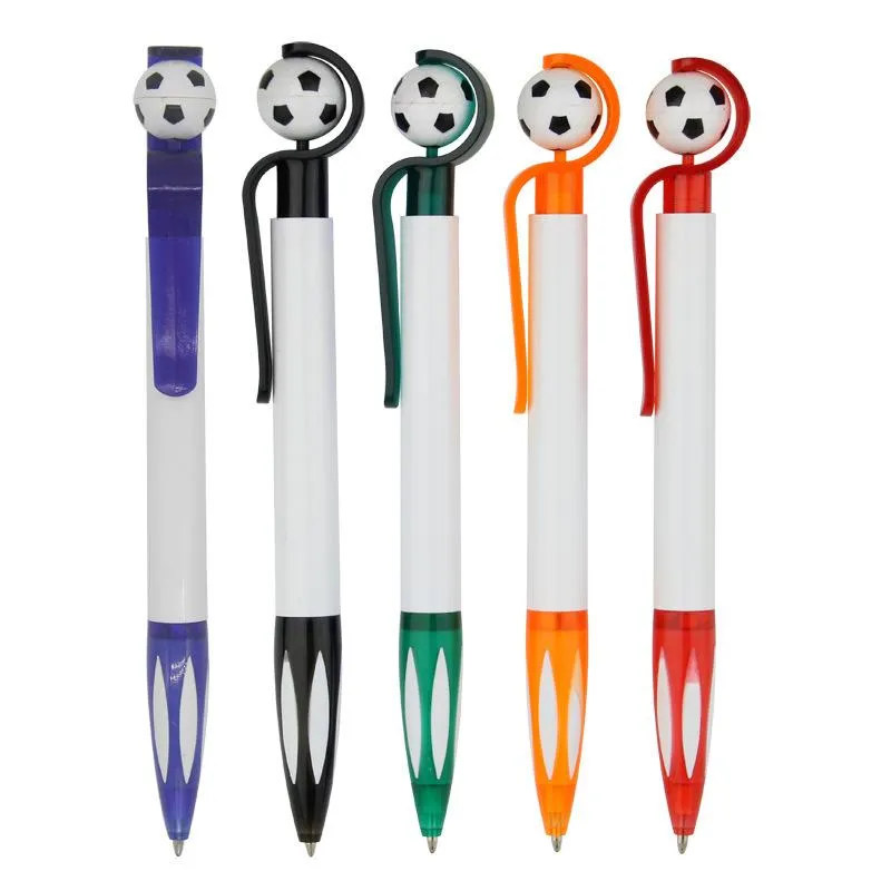 Pens 50 PCS/Lot Football Press Ballpoint Pen Yaratıcı Top Kalemler Çocuklar İçin Kırtasiye Promosyonu Hediye Ofis Okulu Yazma Malzemeleri