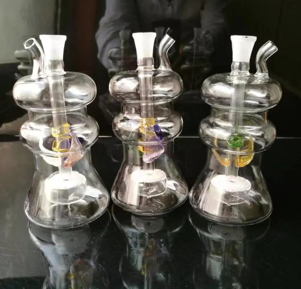 Glass Smoking Pipes Manufacture Hand-blown hookah Bongs Shaped Colorful Sand Core Silent Pot