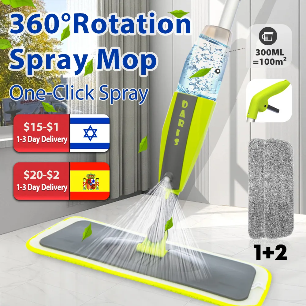 Balai À Poussière En Microfibre Spin Home Mop 360 ° Pour Le