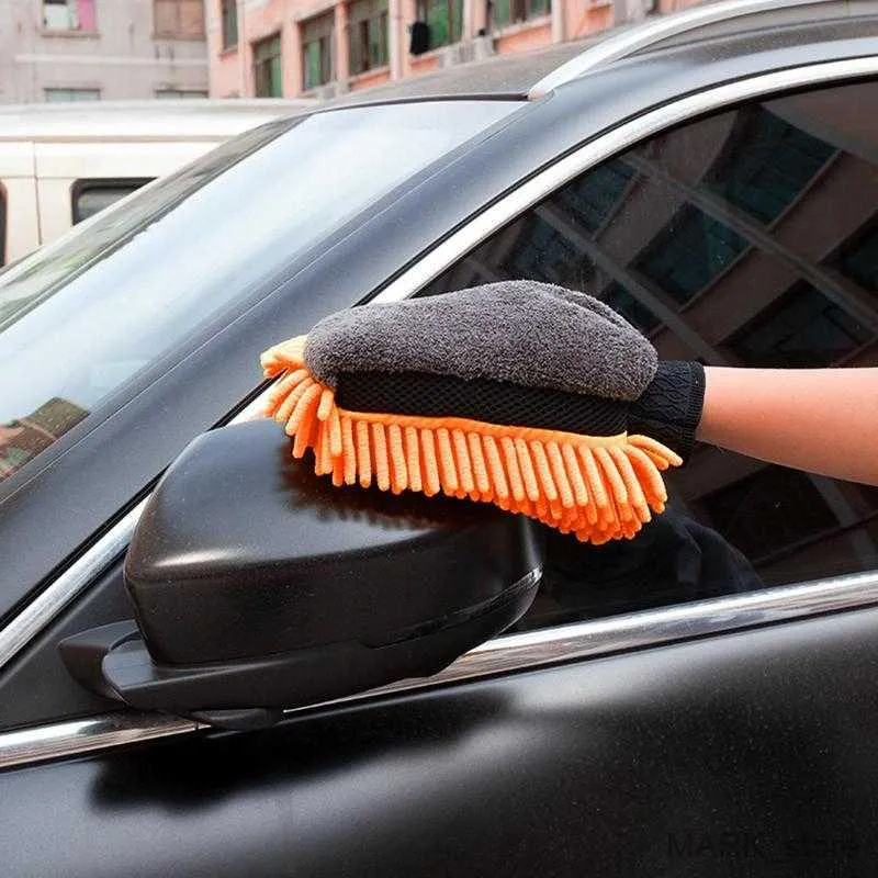 Gant de Lavage de Voiture, Gant de Corail en Chenille et Chiffon