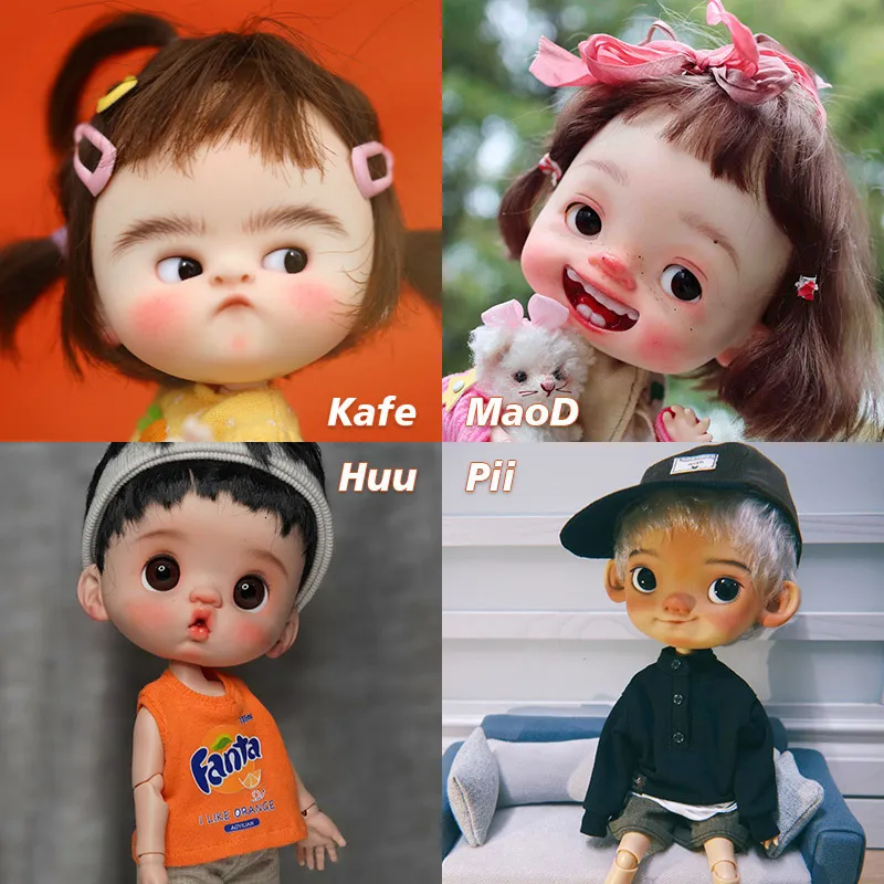 Куклы Amazing Super Cute BJD Q Baby Big Head Kinds of Expressions Pocket Funny Resin Handmade Artist Ball Jointed 230629