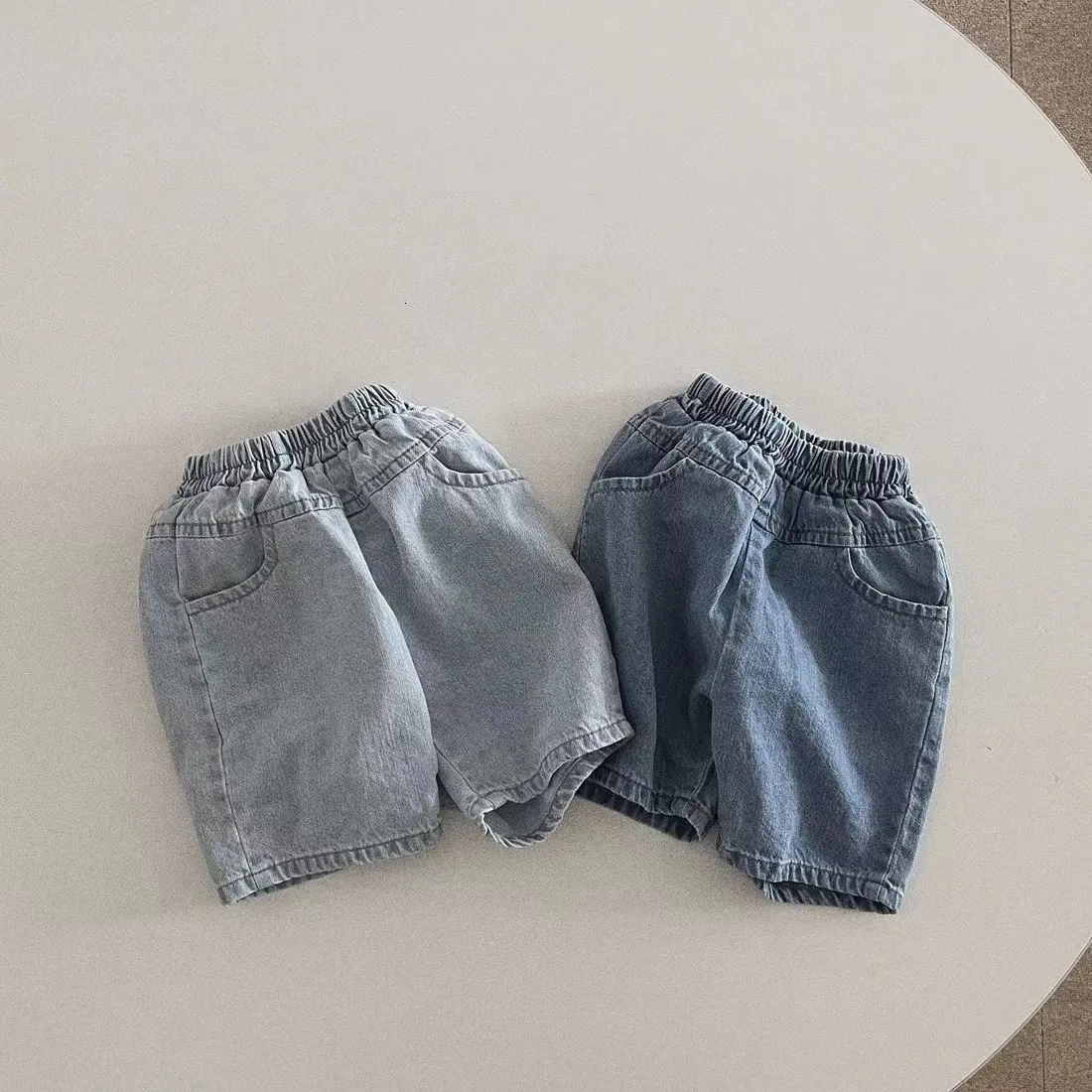 Shorts 2023 Verão Bebê Jeans Moda Menino Menina Solto Crianças Short Jeans Infantil Calças de Cintura Alta Roupas 230628