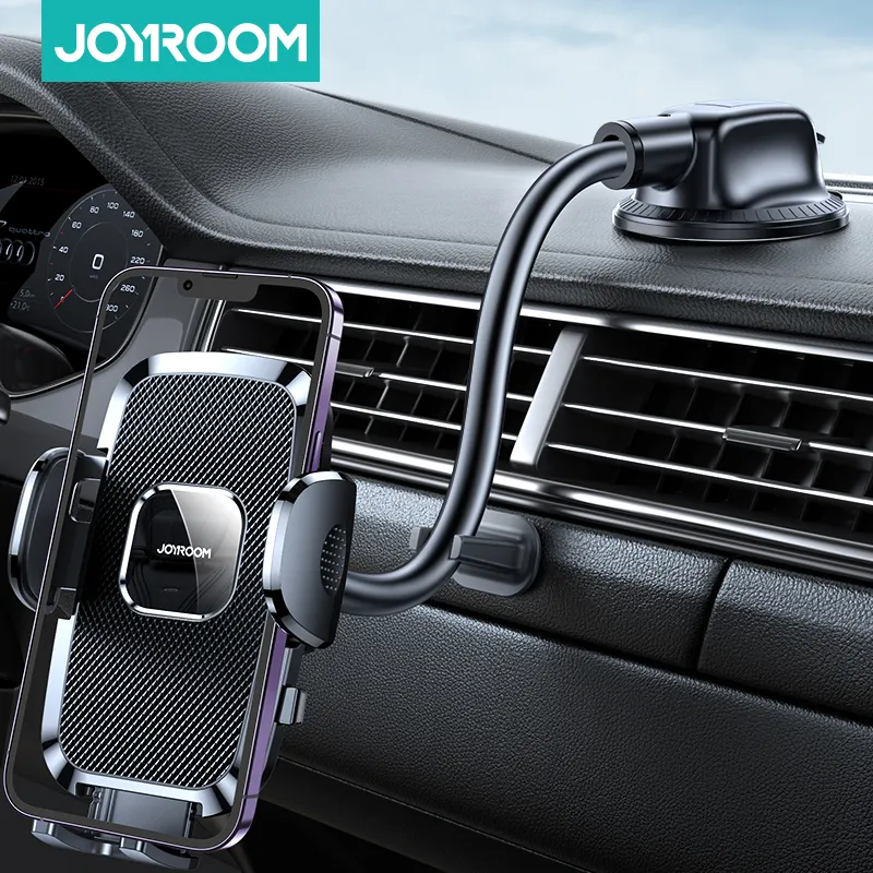 Joyroom 360 ﾰ Lång armbiltelefon Holder Universal Air Vent GPS Stand Roterande instrumentpanelen Mobilcellstöd för iPhone Samsung