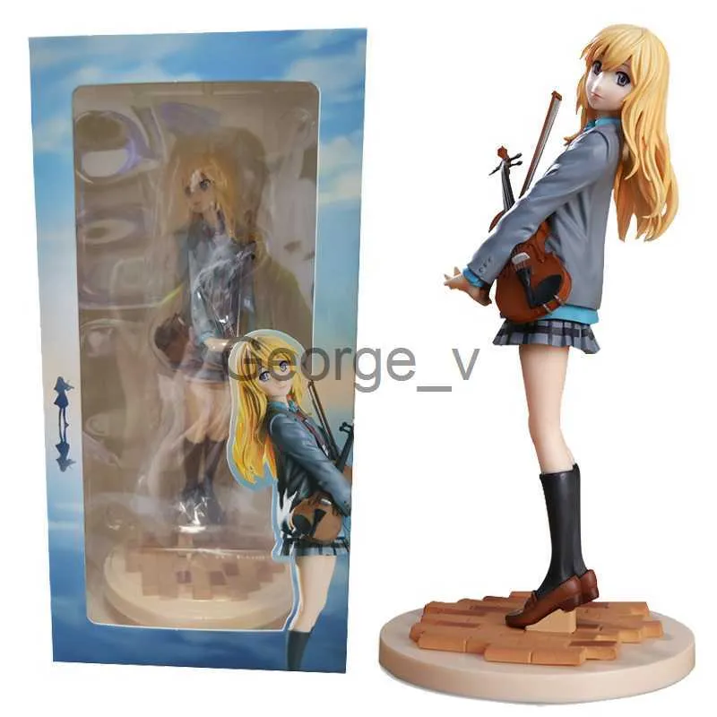 Minifig Cute Girl Figure Your Lie in April Figura de anime Kaori Miyazono Figura de acción Kaori Miyazono Figura Chica Modelo de colección Juguetes J230629