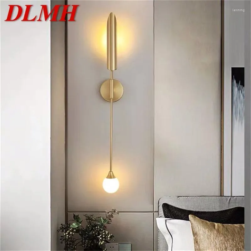 Applique DLMH Moderne Simple Intérieur Or Appliques Luminaires Salon Chambre Couloir Décorer