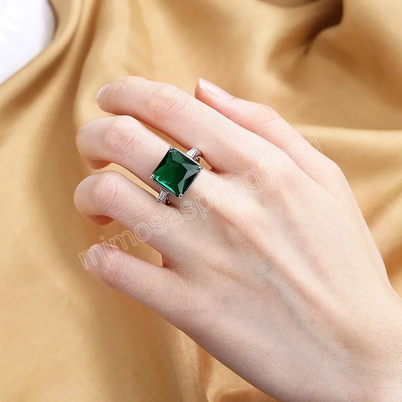 Anello vintage verde scuro da donna, gioielli da sposa, anello in pietra blu placcato oro rosa, anelli Bijoux