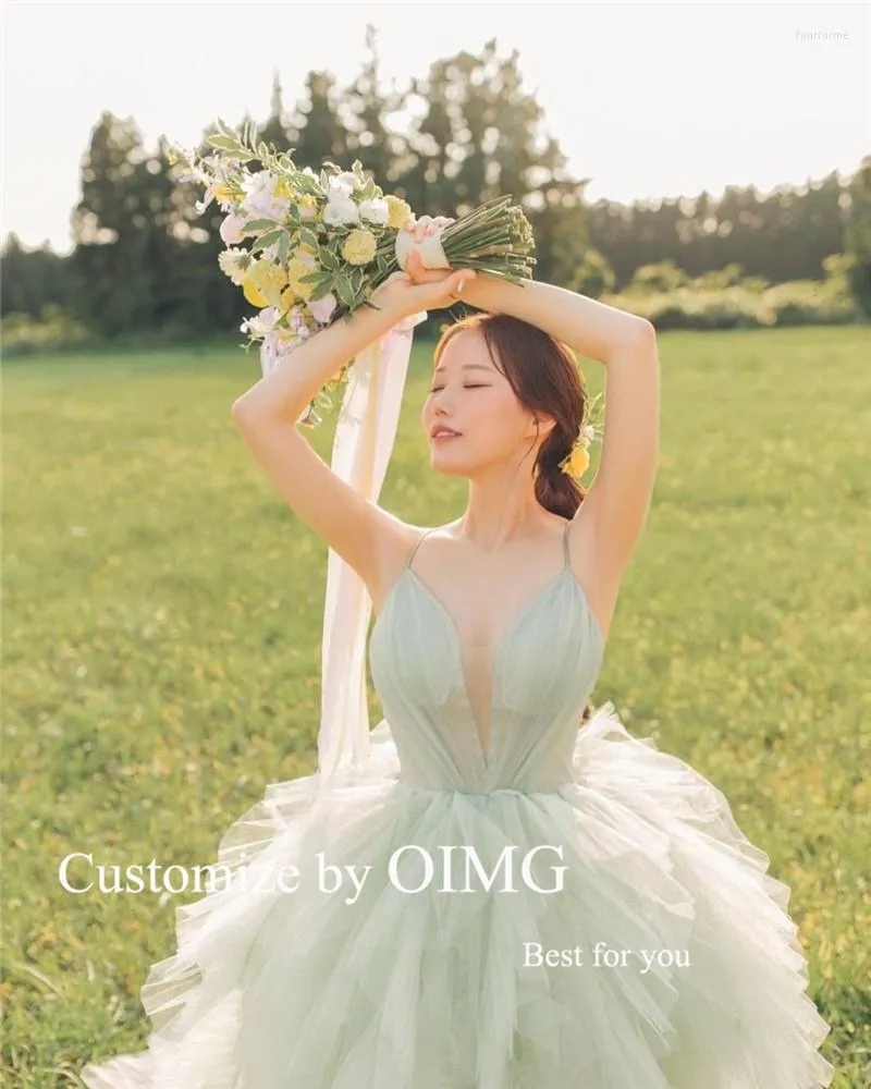 Mint green top tulle dress