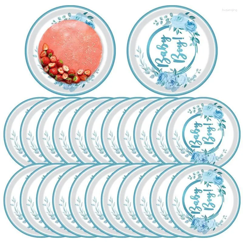 Party Decoration Baby Boy Shower Disposable Paper Plates Cups Napkins Gender Reveal Tableware It's A Birthday Supplies