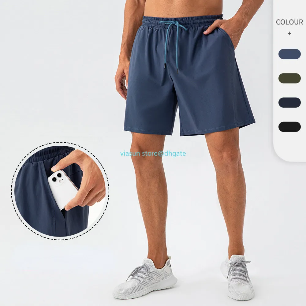 LL Pantaloncini sportivi traspiranti estivi da uomo, ad asciugatura rapida, rilassati, rilassati, per allenamento all'aperto, fitness