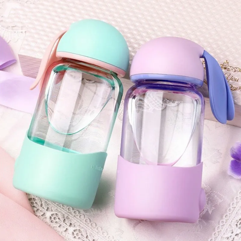 Cute Glass Water Bottle Girls  Cartoon Glass Water Bottles