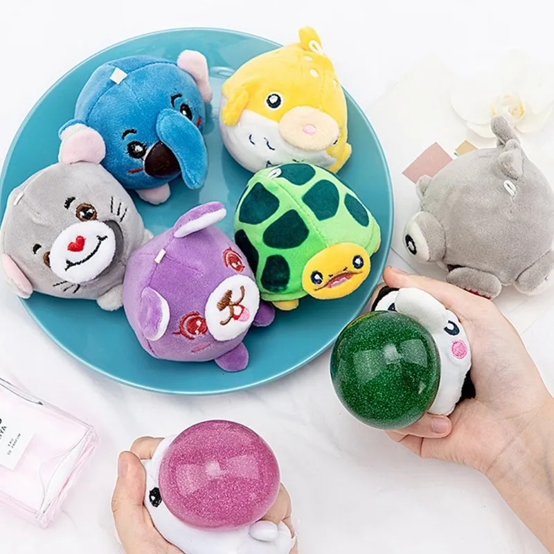 Jouet de décompression 16 styles 7cm mignons animaux de bande dessinée en peluche jouets anti-stress Squeeze Ball Fidgets Nouveauté Prank Toy pour adultes enfants 230629