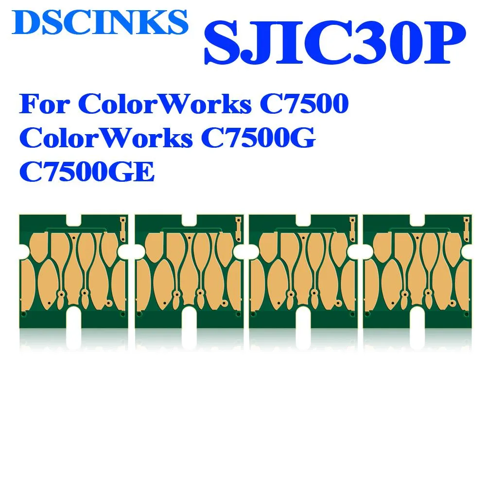Forniture al 100% stabile SJIC30P Ink Cartuccia Chip per Epson Colorworks C7500 C7500G C7500GE Stampante SJIC30P una volta Usa chip