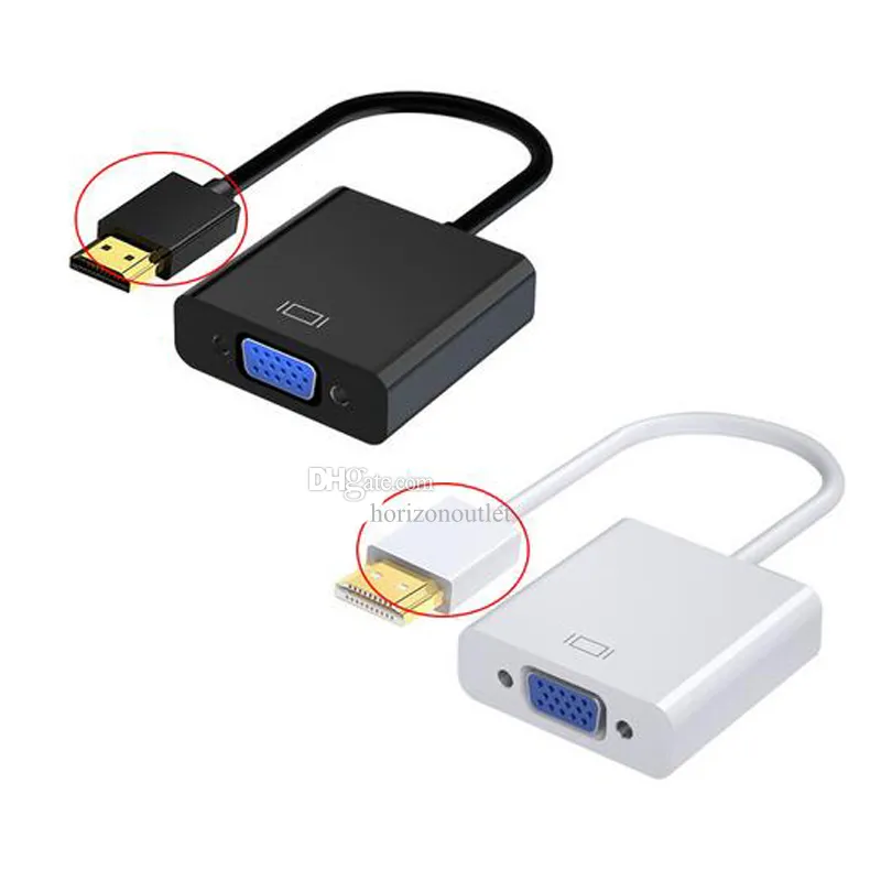 HD 1080P HDMI naar VGA Kabel Converter HDMI Male naar VGA Famale Converter Adapter Met 3.5mm Audio USB Voeding Digitale Analoog voor Tablet laptop PC TV BOX HDTV PS3 Game