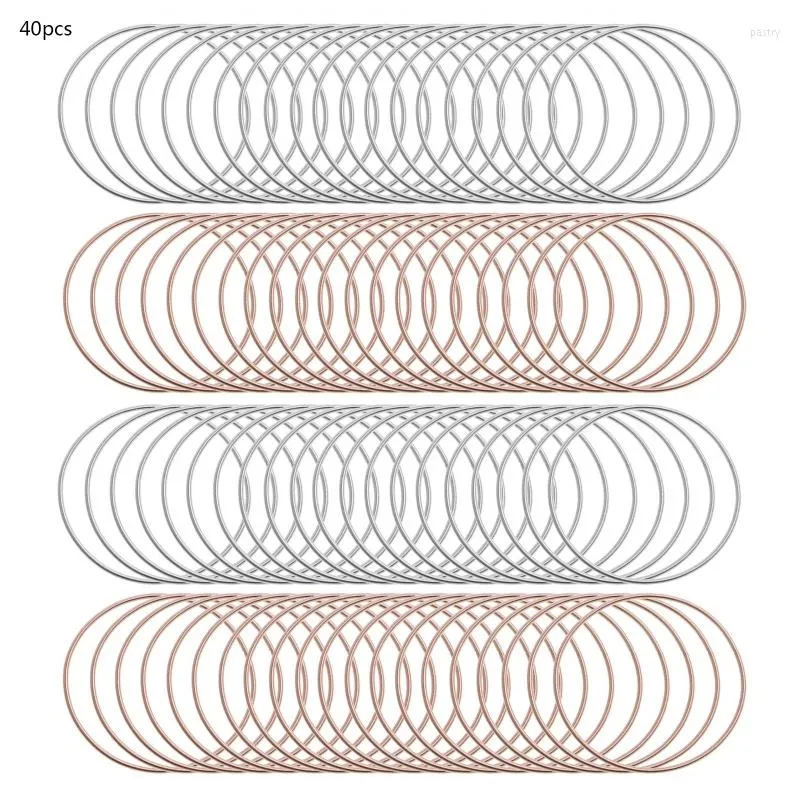 Charm Bilezikler 40 Adet Elastik Kaymaz Bilezik Zanaat Karbon Çelik Tel Vidalı Kafa Can Sıkın Veya Açık Dekorasyon